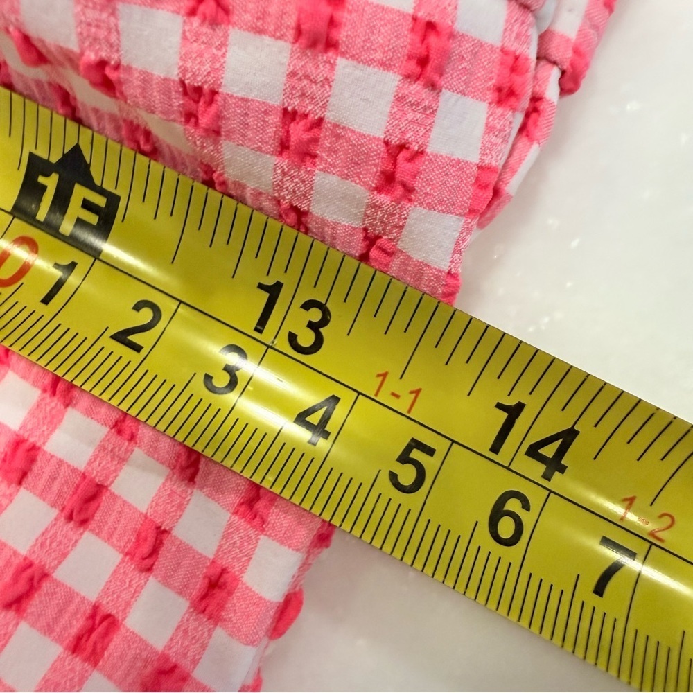 BETSEY Johnson 1 Pcs Bathing Suit Retro Pink & White Gingham Adj. Strap Sz M NEW - Picture 13 of 16
